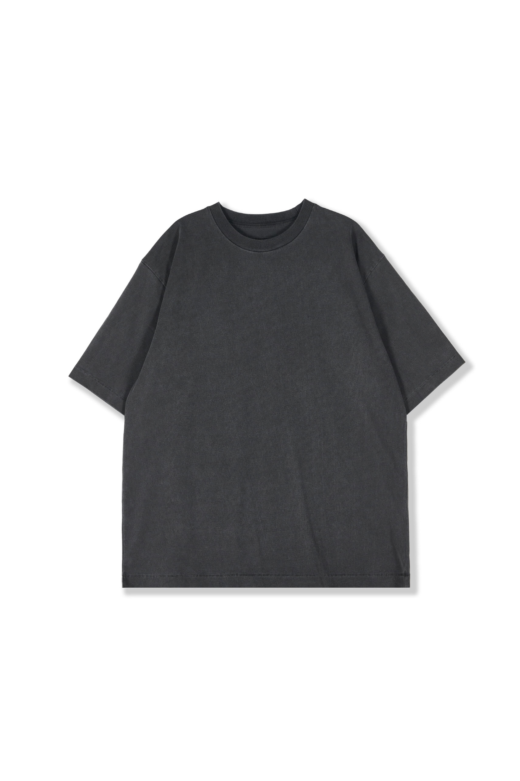 [24&#039;SS] pigment dyed 1/2 T-shirts_charcoal black
