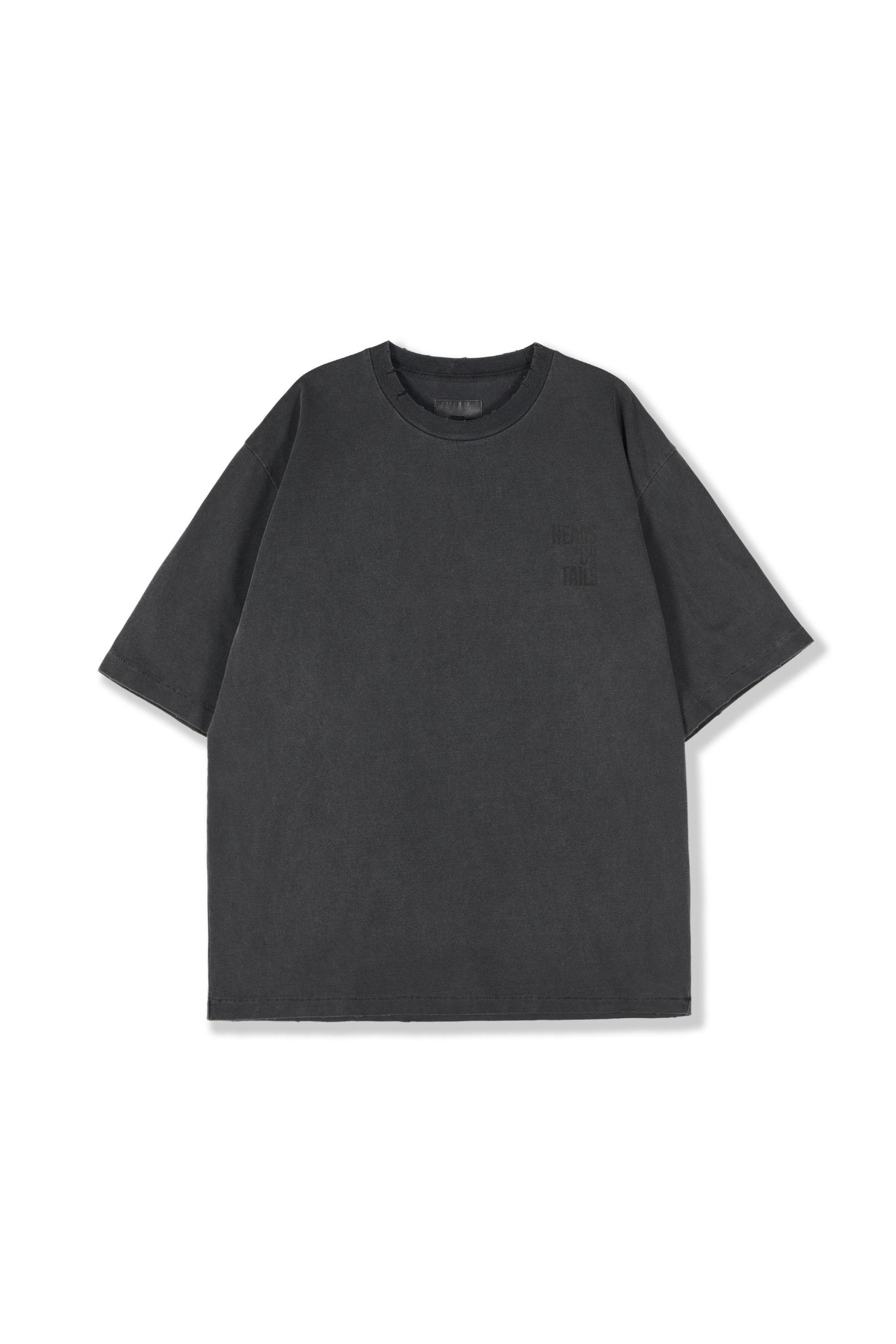 [24&#039;SS] pigment dyed 1/2 T-shirts [destroyed] _charcoal
