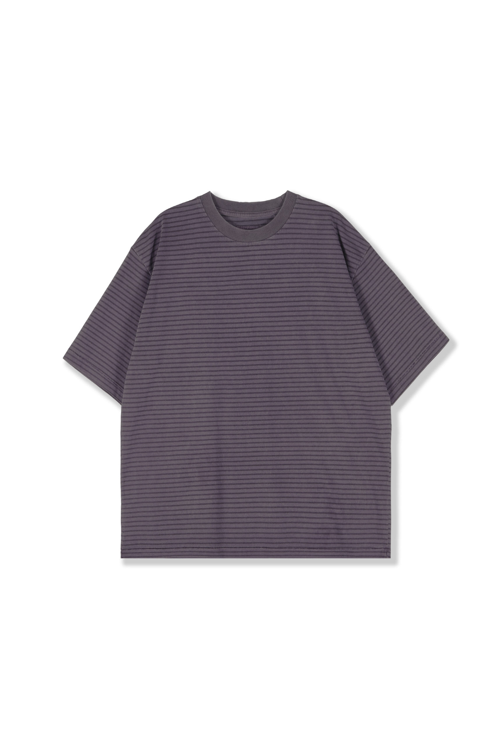 [24&#039;SS] pigment dyed 1/2 T-shirts_ash purple stripe
