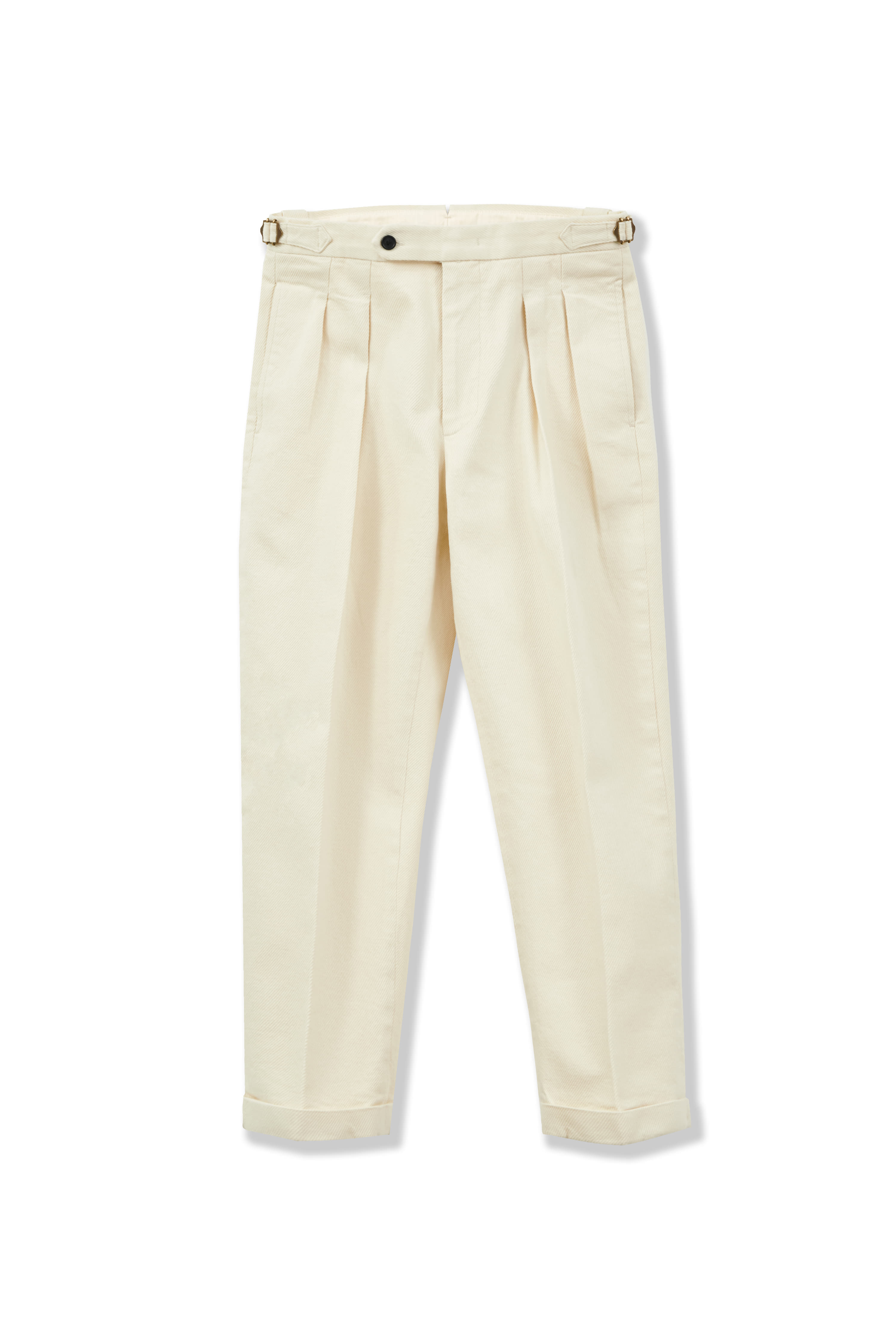 2pleats cropped trousers_off white