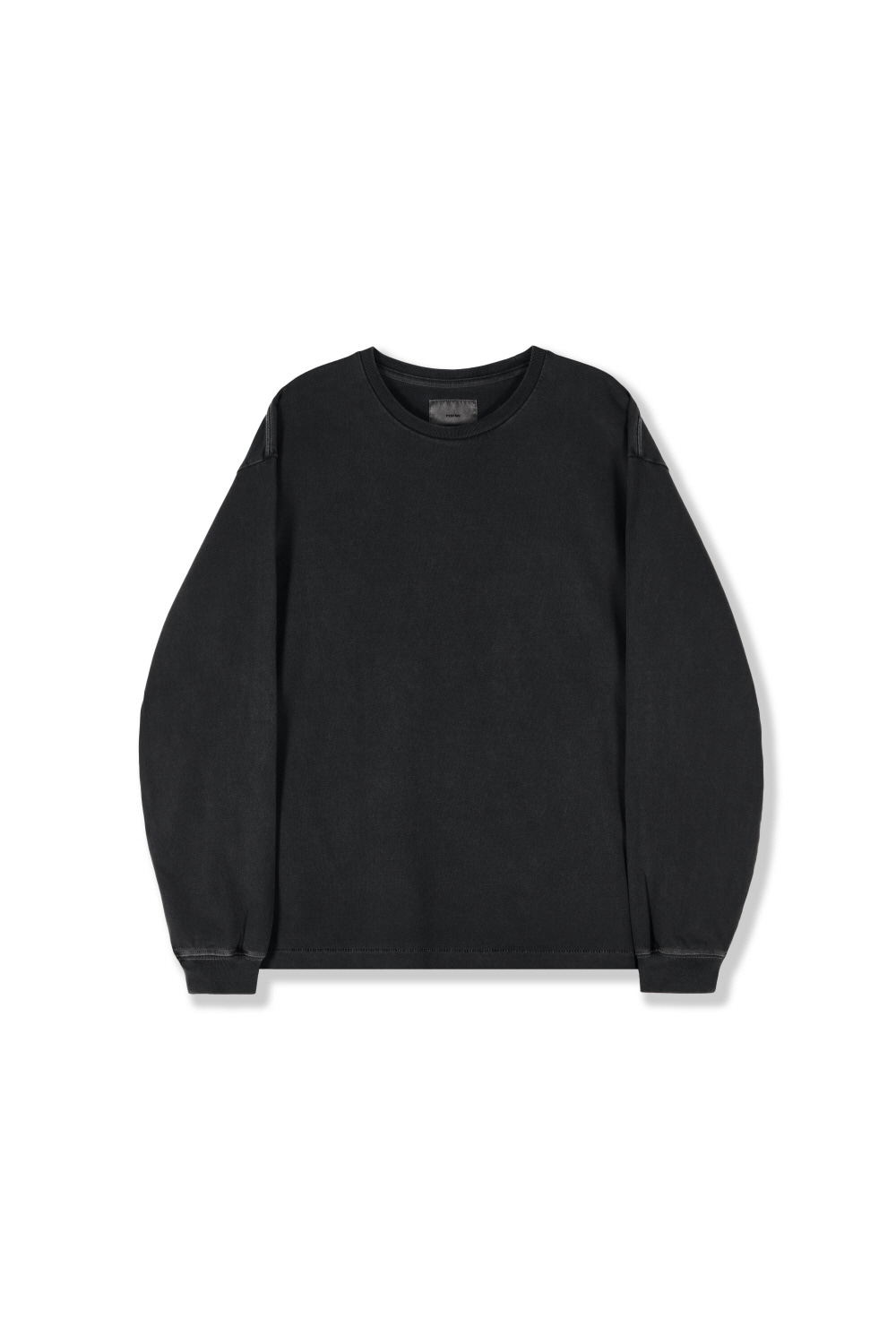 pigment dyed long sleeves_charcoal black
