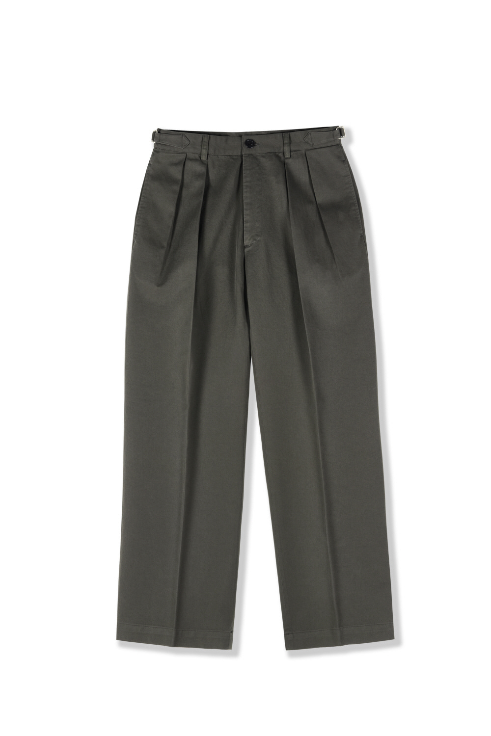2pleats wide chino trousers_graphite