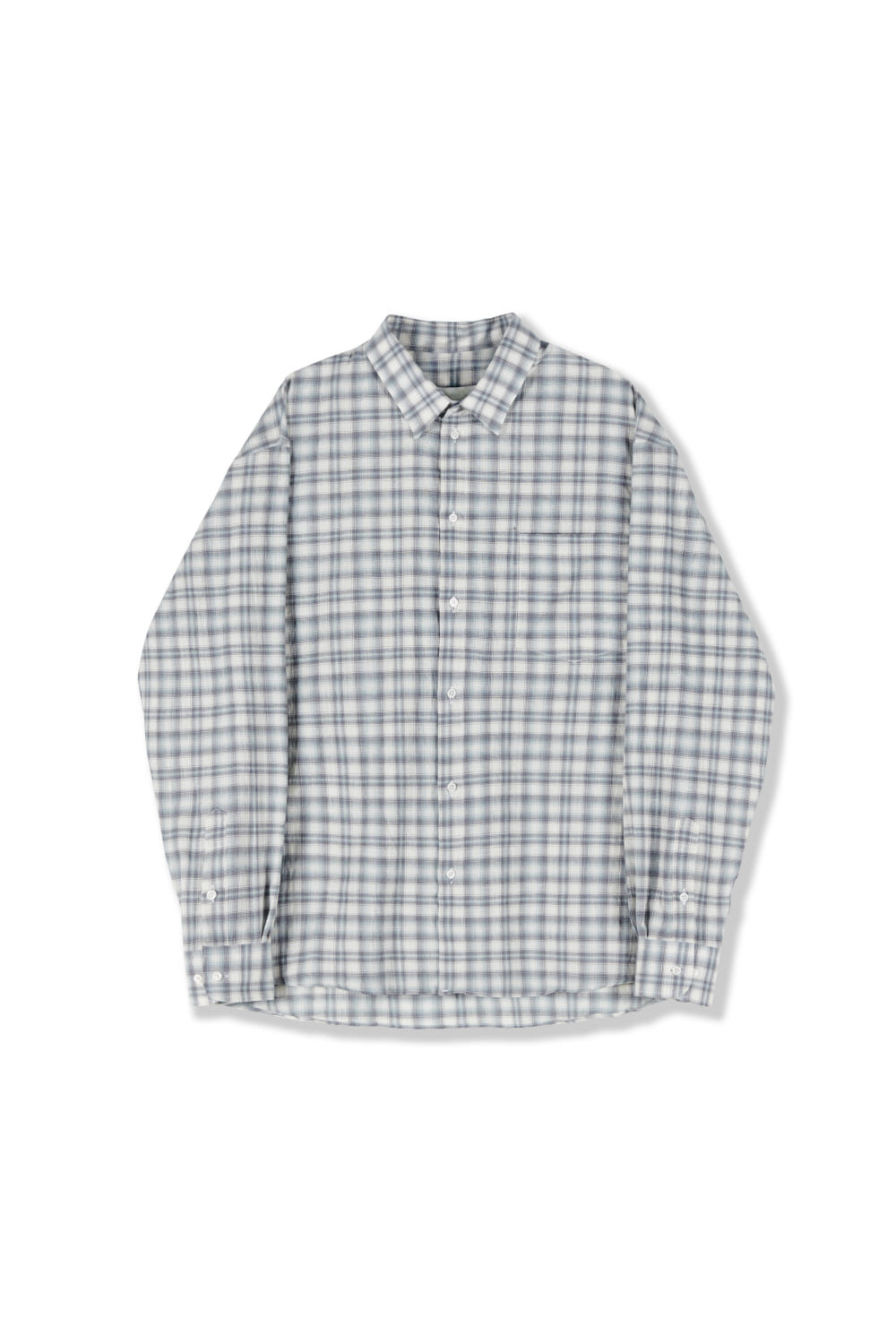 [24&#039;SS] relaxed shirts_check faded blue